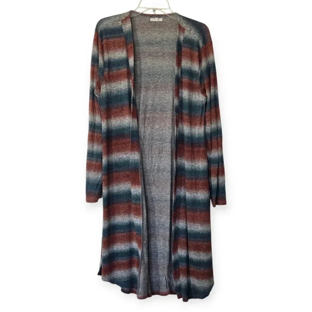 Maurice's | Colorblock Long Cardigan Sz L - Picture 2 of 8